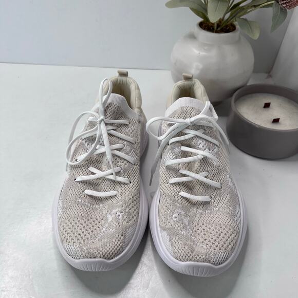 SOREL Explorer Blitz Stride Strap White Knit Sneakers LM4672-100 Women 8 NWOB